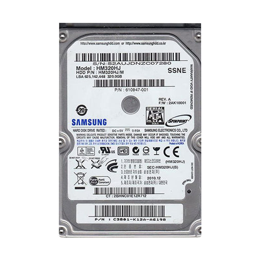 610947-001 HP 320GB 7200RPM SATA 3Gb/s 16MB Cache 2.5-inch Hard Drive