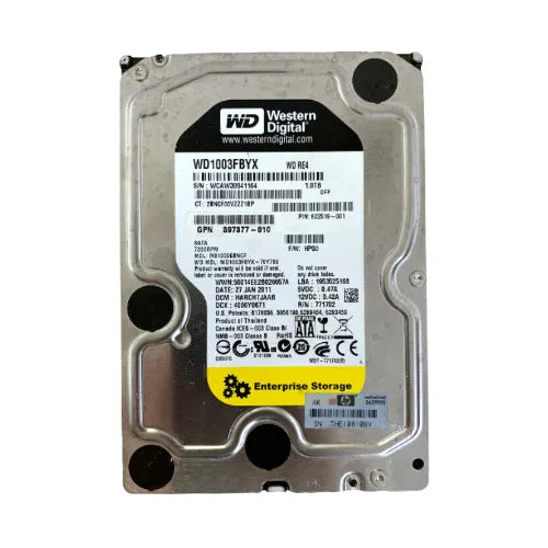 622519-001-GEN - HP 1TB 7200RPM SATA 3Gb/s LFF Hot-Pluggable 3.5-Inch Midline Hard Drive with Tray for Gen1/7 ProLiant Server & Storage Array
