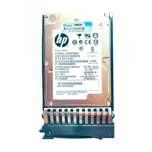 627114-002-GEN - HP 300GB 15000RPM SAS 6Gb/s Hot-Pluggable Dual Port SFF 2.5-Inch Hard Drive for Gen1/7 ProLiant Server