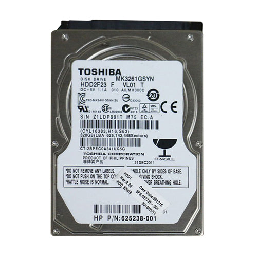 627731-001 HP 320GB 7200RPM SATA 3Gb/s 16MB Cache (512e) 2.5-inch Hard Drive