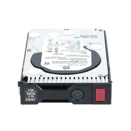 628182-001 HP 3TB 7200RPM SATA 6Gb/s Hot-Swappable 512n 3.5-Inch Midline Hard Drive for ProLiant Servers