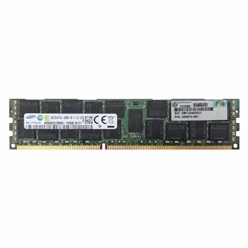 628974-081 HP 16GB DDR3-1333MHz PC3-10600 ECC Registered RDIMM CL9 2Rx4 1.35V 240-Pin Memory Module