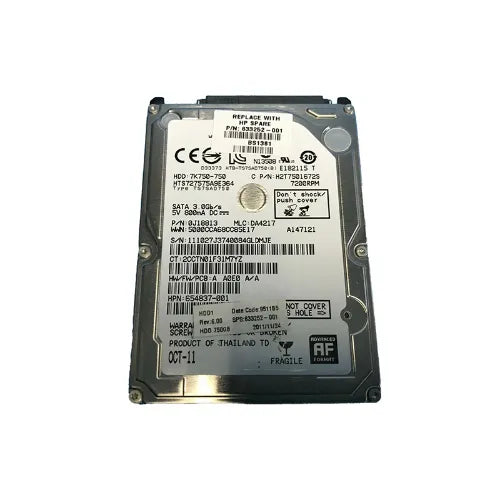 633252-001-GEN - HP 750GB 7200RPM SATA 3Gb/s 16MB Cache 2.5-inch Hard Drive