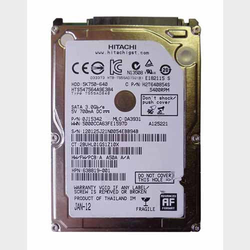 638819-001 HP 640GB 5400RPM SATA 3Gb/s 2.5-Inch Hard Drive