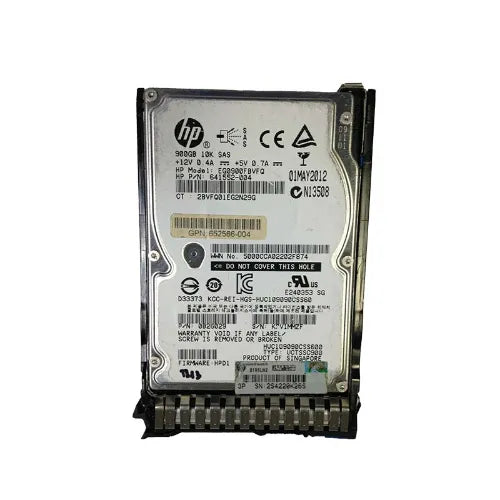 641552-004-1 - HP 900GB 10000RPM SAS 6Gb/s Hot-Pluggable Dual Port SFF 2.5-inch Enterprise Hard Drive with Smart Carrier for Gen8/9 ProLiant Server/Storage Array