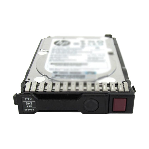 653954-001 HP 1TB 7200RPM SAS 6Gb/s SFF Hot-Pluggable Dual Port 2.5-inch Midline Hard Drive with Smart Carrier for Gen8/9 ProLiant Server/Storage Array