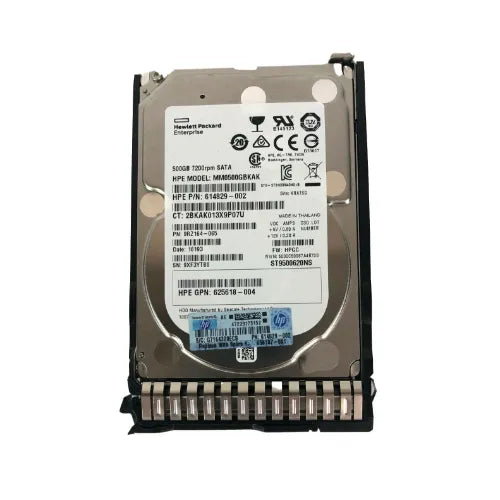 656107-001-RFB - HP 500GB 7200RPM SATA 6Gb/s SFF Hot-Pluggable 2.5-inch Midline Hard Drive with Smart Carrier for Gen8 to Gen9 ProLiant Server