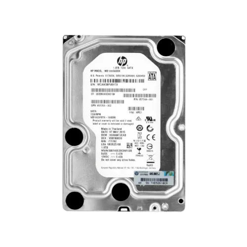 657749-001-GEN - HP 1TB 7200RPM Midline SATA 6Gb/s 3.5-Inch Hard Drive