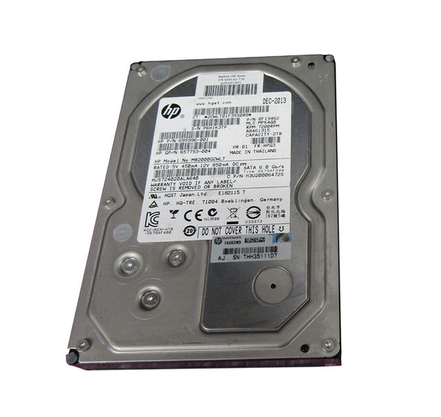 2TB 7200RPM SATA 6Gb/s Non Hot Pluggable 512n 3.5-Inch Midline Hard Drive