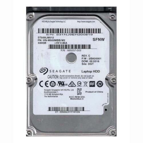 665257-003 HP 500GB 5400RPM SATA 3Gb/s 8MB Cache 2.5-inch Hard Drive