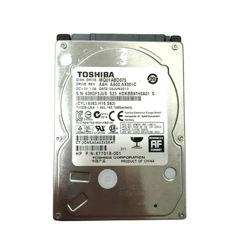 677018-001-GEN - HP 750GB 5400RPM SATA 3Gb/s 8MB Cache 2.5-inch Hard Drive