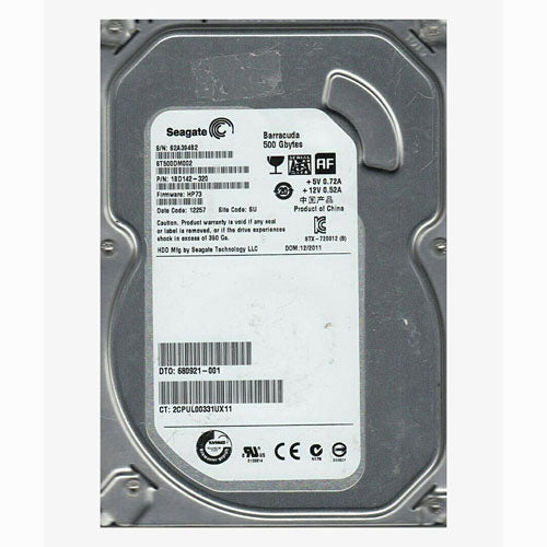 680921-001 HP 500GB 7200RPM SATA 6Gb/s 16MB Cache 3.5-inch Hard Drive