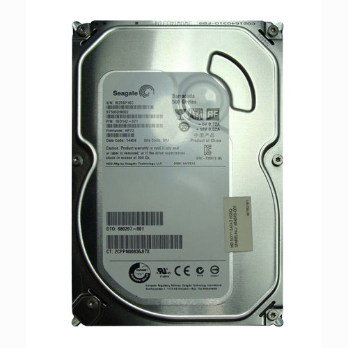 684593-001 HP 500GB 7200RPM SATA 6Gb/s 16MB Cache LFF 3.5-inch Hard Drive for Workstation Z620 /Z820