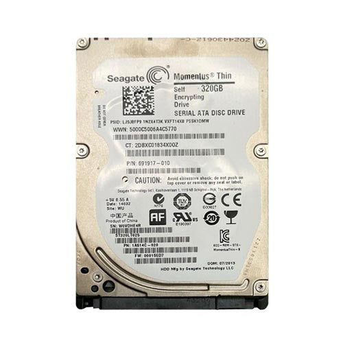 691917-010 HP 320GB 5400RPM SATA 3Gb/s 16MB Cache (SED Encryption) 2.5-inch Hard Drive for LaserJet M575