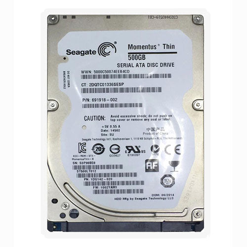 691918-002 HP 500GB 5400RPM SATA 3Gb/s 8MB Cache 2.5-inch Hard Drive