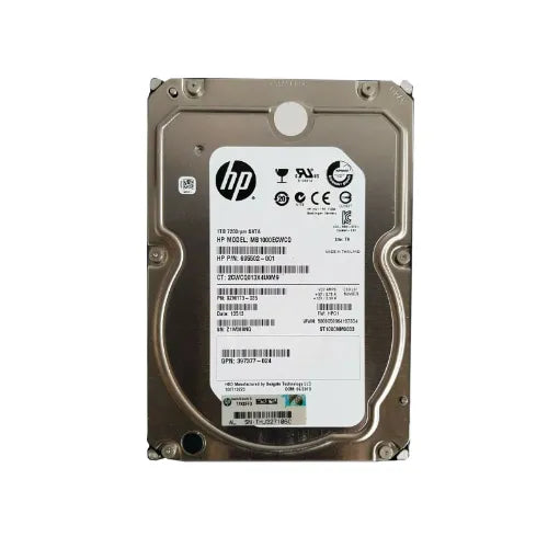 695502-001-GEN - HP 1TB 7200RPM SATA 3Gb/s NCQ Hot-Pluggable LFF 3.5-inch Midline Hard Drive with Tray for Gen1/7 ProLiant Server/Storage Array