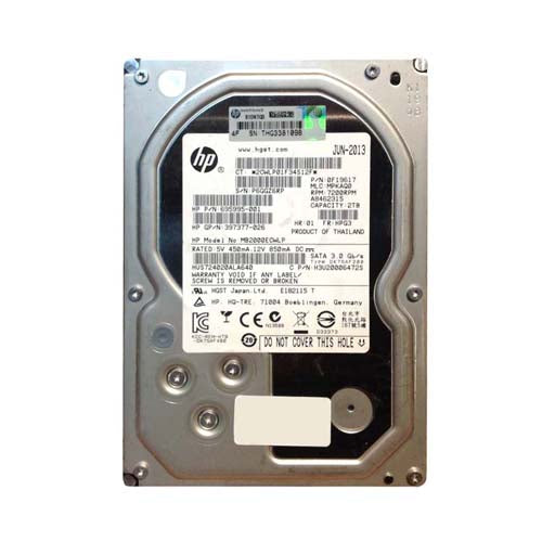 695995-001 HP 2TB 7200RPM SATA 3Gb/s Hot Pluggable LFF 3.5-Inch Hard Drive with Tray for ProLiant ML370 Gen7