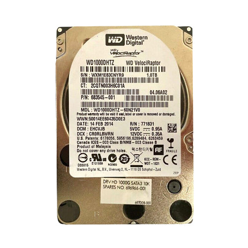 696966-001 HP 1TB 10000RPM SATA 6Gb/s (512e) 3.5-inch Hard Drive