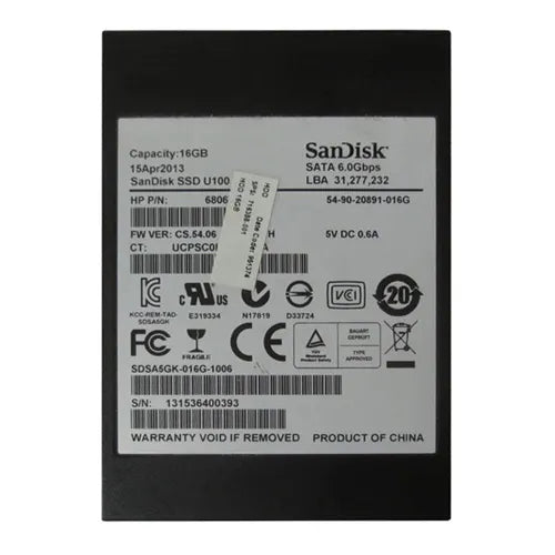716388-001 HP 16GB SATA 6Gb/s Solid State Drive
