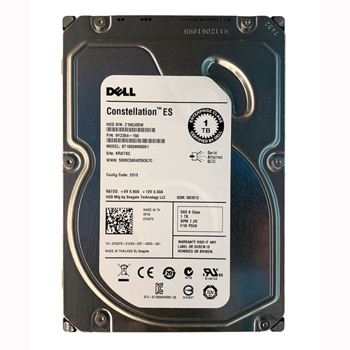 740YX Dell 1TB 7200RPM Nearline SAS 6Gb/s 3.5-Inch Hard Drive with for PowerEdge / PowerVault Server