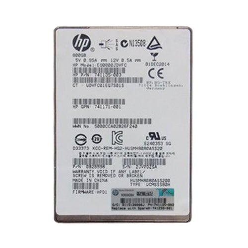 741135-003 HP 800GB Multi-Level Cell SAS 12Gb/s 2.5-Inch Enterprise Solid State Drive for ProLiant Servers