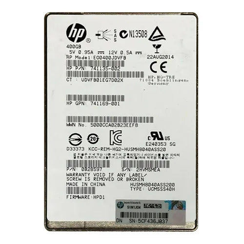 741169-001 HP 400GB SAS 12Gb/s 2.5-inch Hard Drive