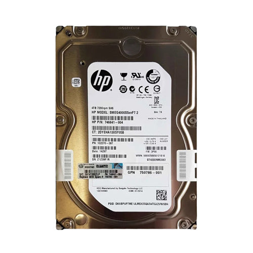 746841-004 HP 4TB 7200RPM SAS 6Gb/s 64MB Cache Hot-Pluggable Dual Port LFF 3.5-inch Hard Drive with Tray for 3PAR StoreServ