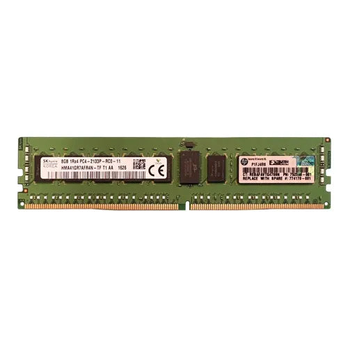752368-081 HP 8GB DDR4-2133MHz PC4-17000 ECC Registered RDIMM CL15 1Rx4 1.2V 288-Pin Memory Module