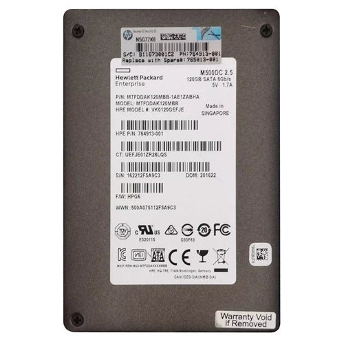 764913-001 HP 120GB Multi-Level Cell SATA 6Gb/s 2.5-inch Solid State Drive