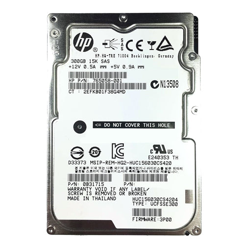 765058-001 HP 600GB 15000RPM SAS 12Gb/s 128MB Cache 2.5-inch Hard Drive with Tray for 3PAR 8000 Storage Systems