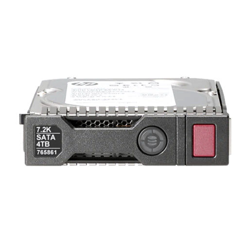 765861-001 HP 4TB 7200RPM SATA 6Gb/s 128MB Cache Hot-Pluggable (512e) LFF 3.5-inch Midline Hard Drive with Smart Carrier for Gen8/9 ProLiant Server