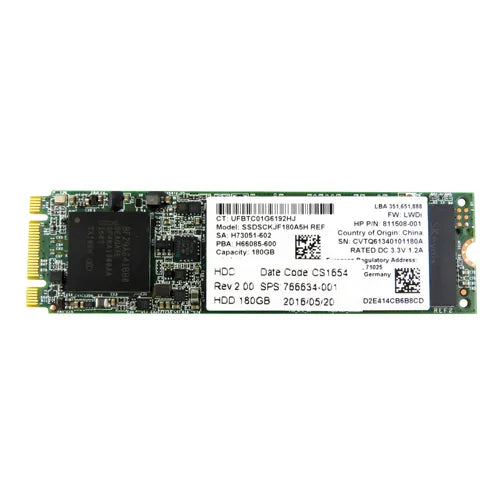 766634-001 HP 180GB Triple-Level Cell SATA 6Gb/s M.2 2280 Solid State Drive
