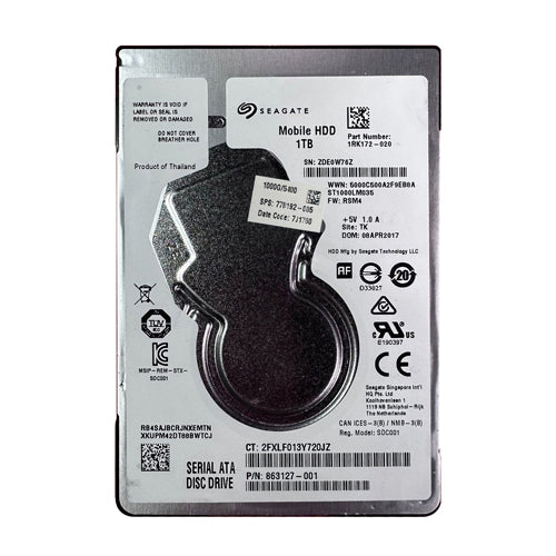 778192-005 HP 1TB 5400RPM SATA 3Gb/s 8MB Cache 2.5-Inch Hard Drive
