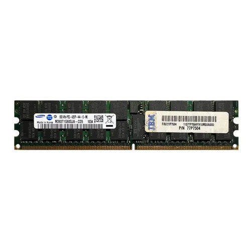 77P7504 IBM 16GB Kit (2x8GB) DDR2-400MHz PC2-3200 ECC Registered RDIMM CL3 4Rx4 1.8V 240-Pin Memory