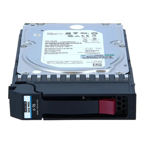 787643-001 HP 6TB 7200RPM SAS 12Gb/s 128MB Cache Hot-Pluggable Dual Port LFF 3.5-inch Midline Hard Drive with Tray for MSA Storage Array