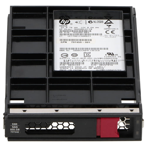 797540-001 HP 800GB SAS 12Gb/s 2.5-inch Solid State Drive with Tray