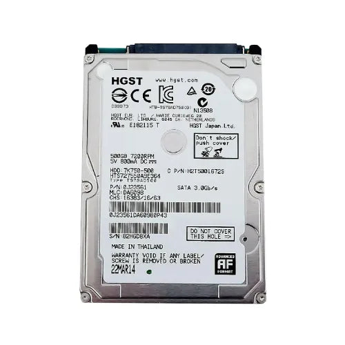 7K750-500-DELL - Dell 500GB 7200RPM SATA 3Gb/s 2.5-Inch Hard Drive