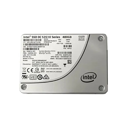 804574-004-NC-HP 480GB 2.5 inch MLC 6Gb/s SATA Solid State Drive