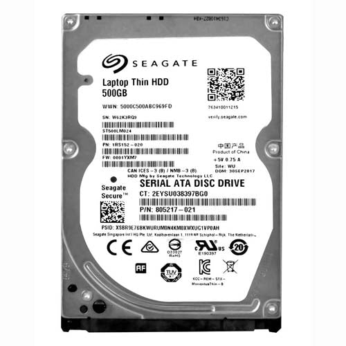 805217-021 HP 500GB 7200RPM SATA FIPs 7mm 2.5" Hard Drive