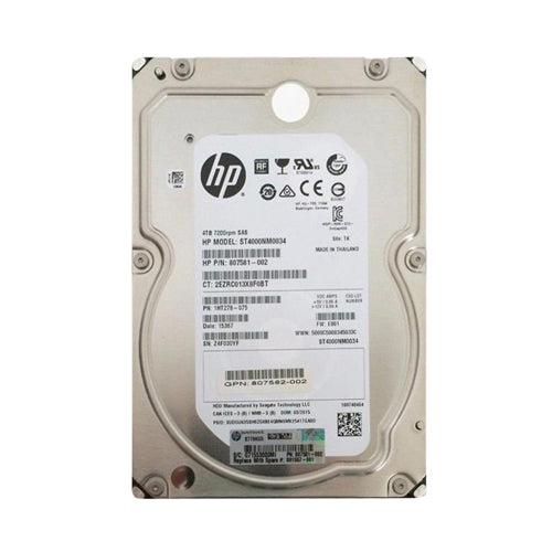 807582-002 HP 4TB 7200RPM SAS 12Gb/s 128MB Cache Hot-Swappable (512e) SFF 3.5-inch Midline Hard Drive with Tray for MSA Storage