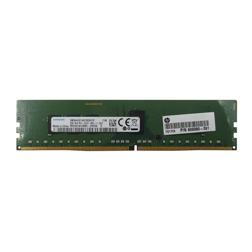 809080-591 HP 8GB DDR4-2400MHz PC4-19200 ECC Registered RDIMM CL17 1Rx8 1.2V 288-Pin Memory Module
