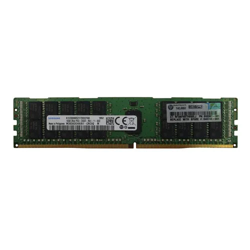 809081-081 HP 16GB DDR4-2400MHz PC4-19200 ECC Registered RDIMM CL17 2Rx4 1.2V 288-Pin Memory Module