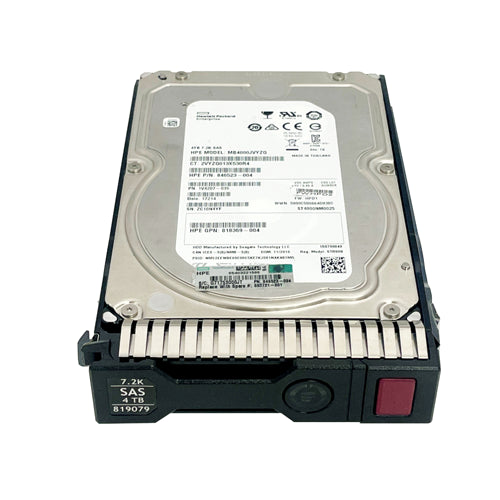 819079-001 HP 4TB 7200RPM SAS 12Gb/s Hot-Pluggable 512n 3.5-Inch Midline Hard Drive for G10 ProLiant Servers