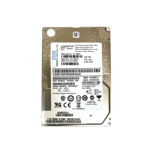 81Y9891-GEN - IBM 300GB 15000RPM SAS 6Gb/s Hot-Swappable 2.5-Inch Hard Drive