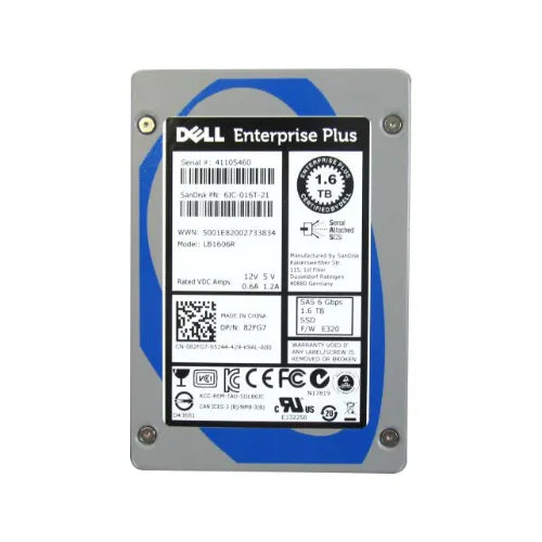 82FG7-GEN-Dell 1.6TB 2.5 inch MLC 6Gb/s SAS Solid State Drive