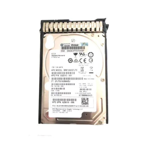 832510-001-RFB - HP 1TB 7200RPM SATA 6Gb/s Hot-Pluggable 2.5-Inch Midline Hard Drive for ProLiant Server & Storage Array