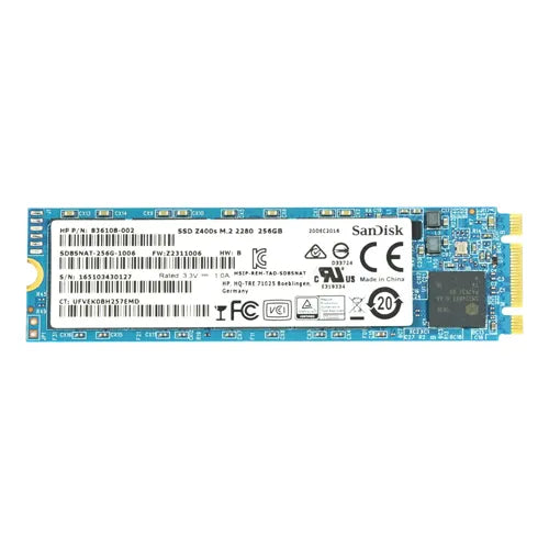 836108-002 HP 256GB Multi-Level Cell SATA 6Gb/s M.2 2280 Solid State Drive