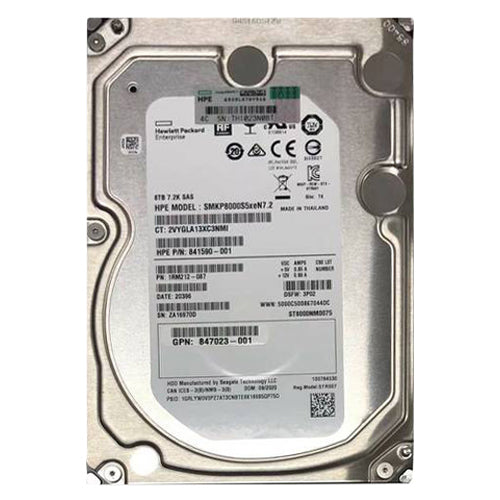841590-001 HP 8TB SAS 12Gb/s 7200RPM 3.5-Inch Hard Drive