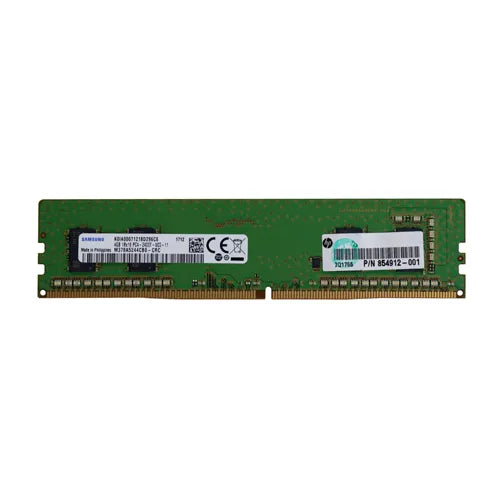 854912-001 HP 4GB DDR4-2400MHz PC4-19200 Non-ECC Unbuffered UDIMM CL17 1Rx16 1.2V 288-Pin Memory Module