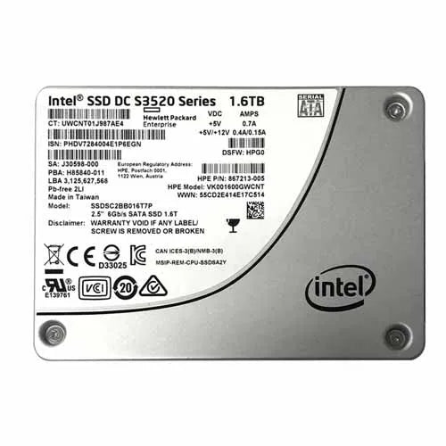 867213-005 HP 1.6TB SATA 6Gb/s Hot-Pluggable Read Intensive 2.5-Inch Enterprise Solid State Drive for ProLiant Server and Storage Array